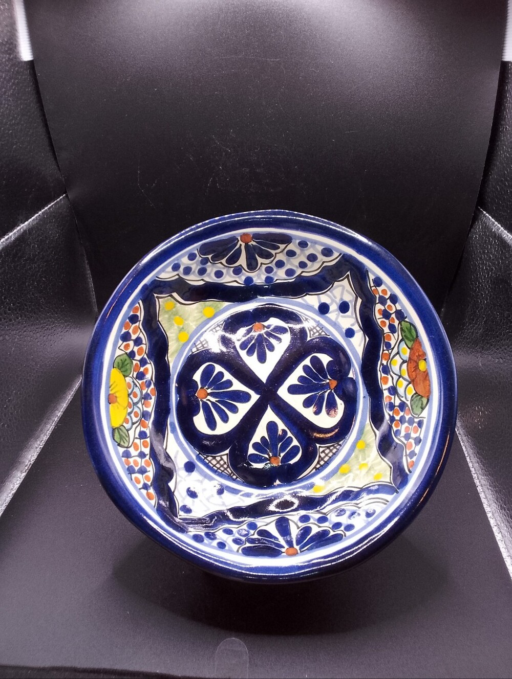 amora mexican hanpainted pottery dish 7"
